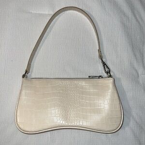 JW PEI Eva Shoulder Handbag Beige Croc
